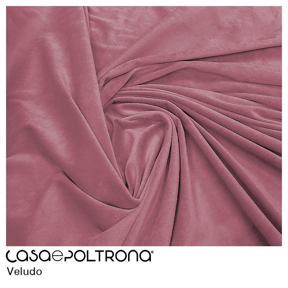 Sofá Curvo 03 Lugares 210 Cm Mônaco Veludo Rosa - Casaepoltrona - 5