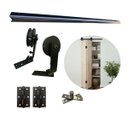 Ver imagem 4 de Kit Porta Camarão 0,90x2,10m Primer Branco + Kit Basic Camarão Preto