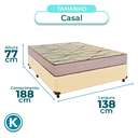 Ver imagem 3 de Cama Box Bege Casal + Colchão D33 Maxsono Paropas
