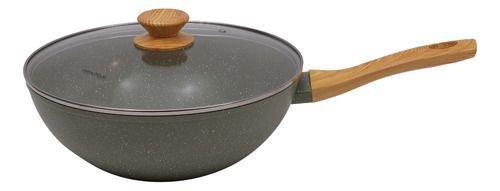 Panela Wok Esmeralda 28cm Indução Cerâmico 4mm Style Cook