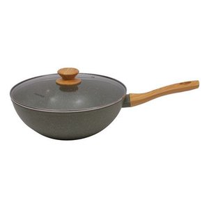 Panela Wok Esmeralda 28cm Indução Cerâmico 4mm Style Cook