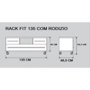 Ver imagem 6 de Rack para TV até 60 Polegadas 3 Gavetas e Rodízio Fit Yescasa Buri