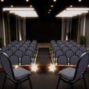 Ver imagem 2 de Kit 5 Cadeiras Hoteleiras Auditório Empilhável Sintético M23 Cinza - Mpozenato