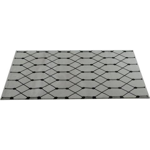 Tapete Grid 1,00x1,50M Scandinavia Geométrico Branco Preto