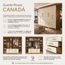 Ver imagem 2 de Guarda Roupa Casal 6 Portas 6 Gavetas Roupeiro Grande Nature