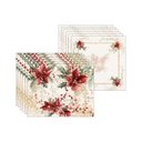 Ver imagem 2 de Kit Jogo Americano + Guardanapo Natal Flores Ii Nsw 6 Peças