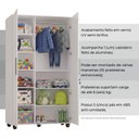 Ver imagem 3 de Kit Quarto Infantil Cama Baby + Colchão + Grade + Roupeiro Ouro + Cômoda Versátil Branco
