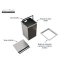 Ver imagem 4 de Lixeira Quadratta de Bancada Inox 5 Litros 2020
