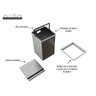 Lixeira Quadratta de Bancada Inox 5 Litros 2020 - 4