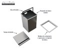 Ver imagem 4 de Lixeira Quadratta de Bancada Inox 5 Litros 2020