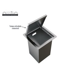 Lixeira Quadratta de Bancada Inox 5 Litros 2020 - 6