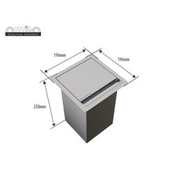 Lixeira Quadratta de Bancada Inox 5 Litros 2020 - 3