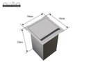 Ver imagem 3 de Lixeira Quadratta de Bancada Inox 5 Litros 2020