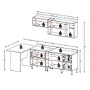 Ver imagem 4 de Cozinha Completa com Bancada e Balcão com Tampo 6 Peças Calábria Multimóveis