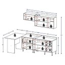 Ver imagem 4 de Cozinha Completa com Bancada e Balcão com Tampo e Rodapés 8 Peças Calábria Multimóveis