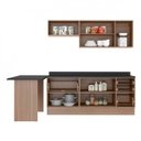 Ver imagem 3 de Cozinha Completa com Bancada e Balcão com Tampo e Rodapés 8 Peças Calábria Multimóveis