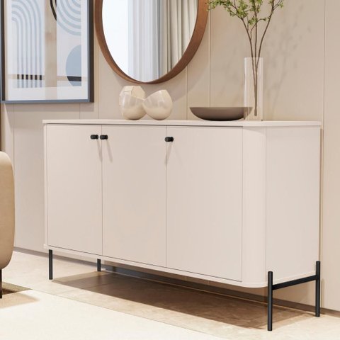 Aparador Baton Rouge Off White Preto
