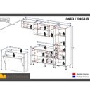 Ver imagem 4 de Cozinha Completa com Bancada e Balcão com Tampo 6 Peças Portas de Vidro Calábria Multimóveis