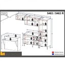 Ver imagem 4 de Cozinha Completa com Bancada e Balcão com Tampo 6 Peças Portas de Vidro Calábria Multimóveis