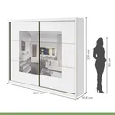 Ver imagem 4 de ROUPEIRO LOPAS TORONTO 2PTS PLUS COM ESPELHO S PES BRANCO