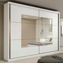 Ver imagem 1 de ROUPEIRO LOPAS TORONTO 2PTS PLUS COM ESPELHO S PES BRANCO