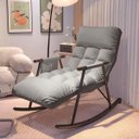 Ver imagem 2 de Poltrona de Balanço Lazy Cinza com 3 Níveis de Regulagem e Trava de Segurança