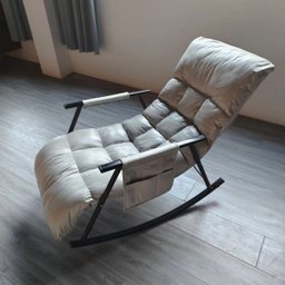 Poltrona de Balanço Lazy Cinza com 3 Níveis de Regulagem e Trava de Segurança - 4