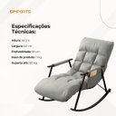 Ver imagem 7 de Poltrona de Balanço Lazy Cinza com 3 Níveis de Regulagem e Trava de Segurança