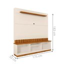 Ver imagem 3 de Painel Home Florianópolis 1.75 com Nichos Off White Canela