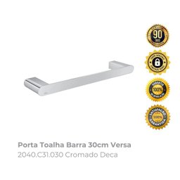 Porta Toalha Barra 30cm Versa 2040.c31.030 Cromado Deca - 2