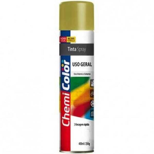 Tinta Spray Chemicolor Brilhante Dourado 400ml - 1