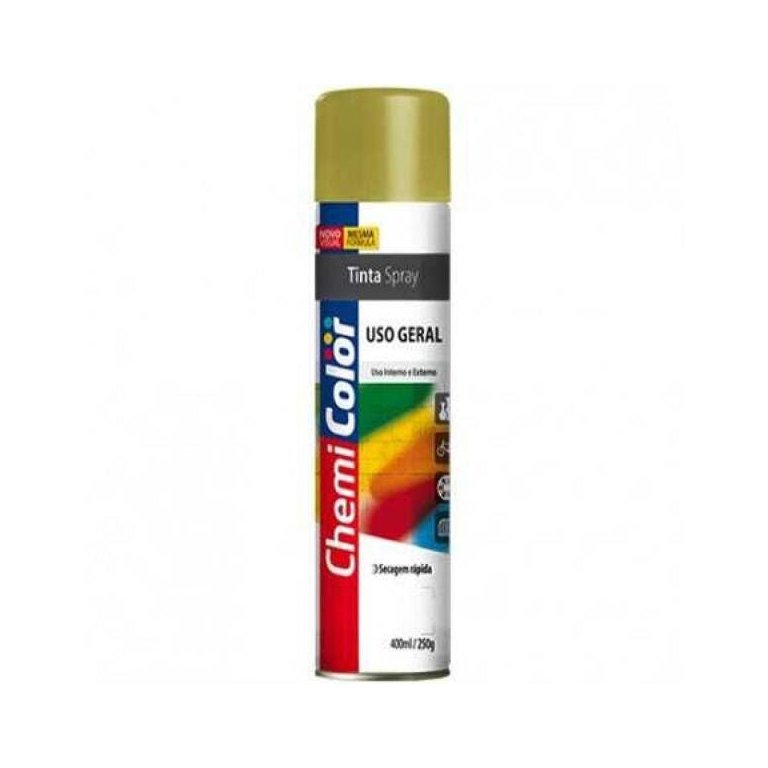 Tinta Spray Chemicolor Brilhante Dourado 400ml