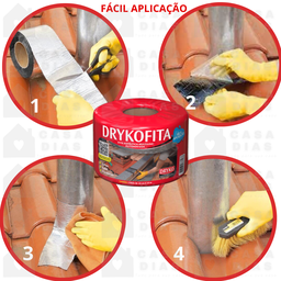 Fita Manta Asfaltica Multiuso 10cm X 10 Metros Dryko - 3