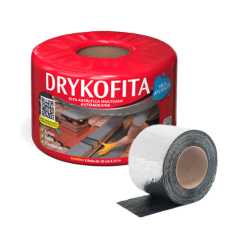 Fita Manta Asfaltica Multiuso 10cm X 10 Metros Dryko