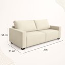 Ver imagem 3 de Sofá 2 Metros Contemporâneo Sala Estar Luxo Moderno Suede Cor:marrom