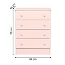 Ver imagem 5 de 1berco Doce Sonho Rosa Acetinado (1.91) + 777comoda 4 Gavetas Doce Sonhoacetinado (777.91) + 825g.