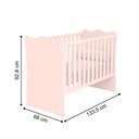 Ver imagem 6 de 1berco Doce Sonho Rosa Acetinado (1.91) + 777comoda 4 Gavetas Doce Sonhoacetinado (777.91) + 825g.