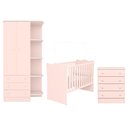 Ver imagem 3 de 1berco Doce Sonho Rosa Acetinado (1.91) + 777comoda 4 Gavetas Doce Sonhoacetinado (777.91) + 825g.