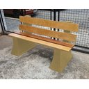 Ver mais imagens de Banco de Jardim Rústico de Madeira Encosto 1,5 metro BGPLASTICOS BGBFE CORES VARIADAS