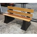 Ver imagem 4 de Banco de Jardim Rústico de Madeira Encosto 1,5 metro BGPLASTICOS BGBFE CORES VARIADAS