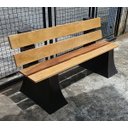 Ver imagem 3 de Banco de Jardim Rústico de Madeira Encosto 1,5 metro BGPLASTICOS BGBFE CORES VARIADAS