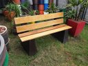 Ver imagem 2 de Banco de Jardim Rústico de Madeira Encosto 1,5 metro BGPLASTICOS BGBFE CORES VARIADAS