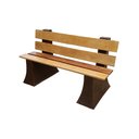 Ver imagem 1 de Banco de Jardim Rústico de Madeira Encosto 1,5 metro BGPLASTICOS BGBFE CORES VARIADAS