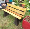 Ver imagem 7 de Banco de Jardim Rústico de Madeira Encosto 1,5 metro BGPLASTICOS BGBFE CORES VARIADAS