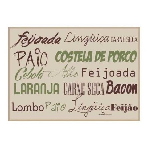 Tapete Cleankasa 50 x 120cm Feijoada Kapazi
