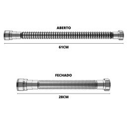 Sifão Sanfonado Universal 61cm Cromado | Astra - 3