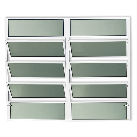 Basculante Alumínio 2 SEÇÕES100 X 150 Plus V.Boreal Branco Brimak