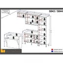 Ver imagem 4 de Cozinha Completa com Bancada e Balcão com Tampo 6 Peças 7 Prateleiras Sicília Multimóveis