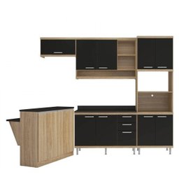 Cozinha Completa com Bancada e Balcão com Tampo 6 Peças 7 Prateleiras Sicília Multimóveis - 2 Cozinha Completa com Bancada e Balcão com Tampo 6 Peças 7 Prateleiras Sicília Multimóveis - 2