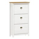 Ver imagem 1 de Sapateira de Madeira 3 Portas 70cm Estilo Americano Lázio F07 Branco-carvalho - Mpozenato
